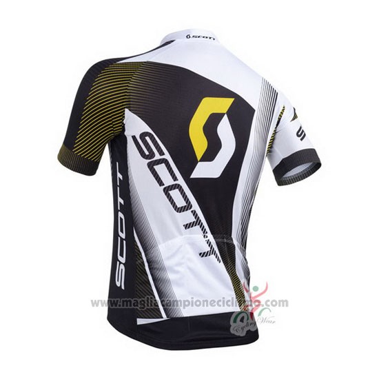 2013 Abbigliamento Ciclismo Scott Bianco e Nero Manica Corta e Salopette