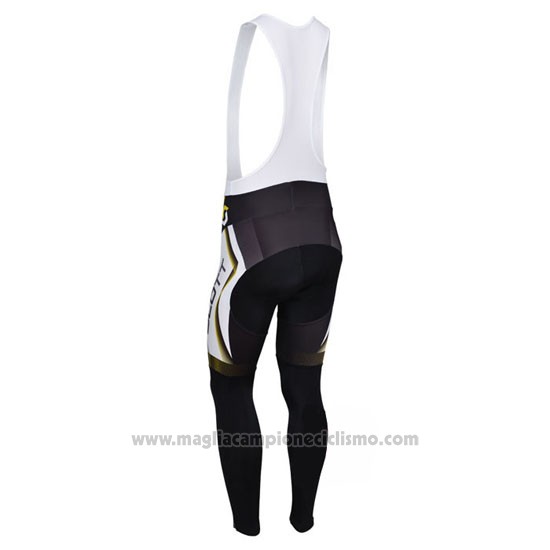 2013 Abbigliamento Ciclismo Scott Bianco e Nero Manica Lunga e Salopette