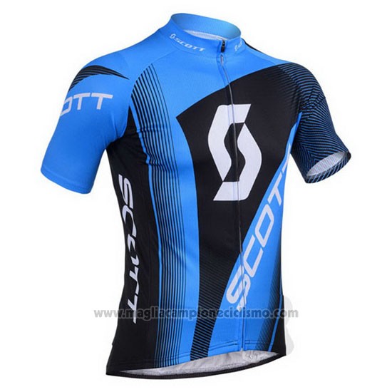 2013 Abbigliamento Ciclismo Scott Blu e Nero Manica Corta e Salopette