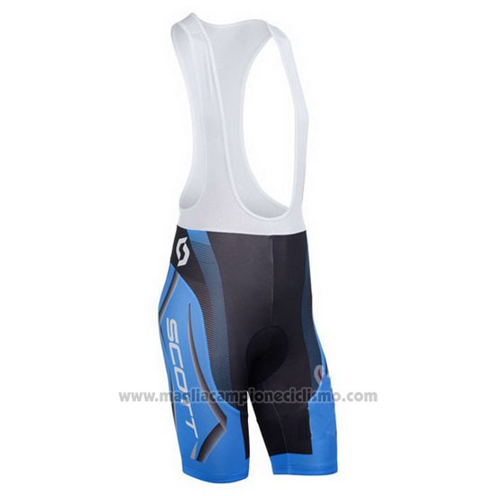 2013 Abbigliamento Ciclismo Scott Blu e Nero Manica Corta e Salopette