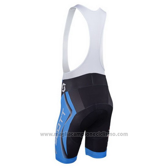 2013 Abbigliamento Ciclismo Scott Blu e Nero Manica Corta e Salopette