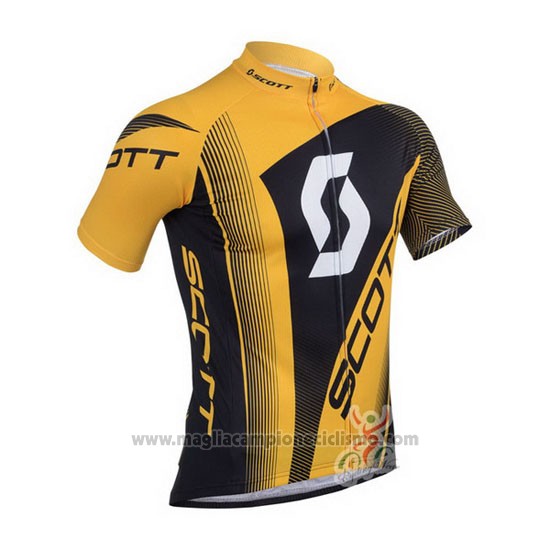 2013 Abbigliamento Ciclismo Scott Giallo e Nero Manica Corta e Salopette