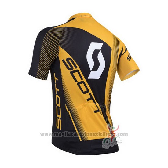 2013 Abbigliamento Ciclismo Scott Giallo e Nero Manica Corta e Salopette