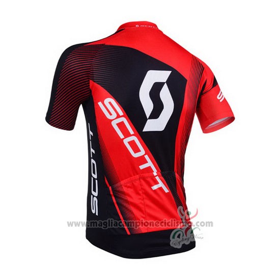 2013 Abbigliamento Ciclismo Scott Nero e Rosso Manica Corta e Salopette