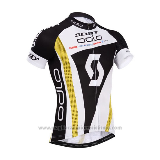 2014 Abbigliamento Ciclismo Scott Nero e Bianco Manica Corta e Salopette