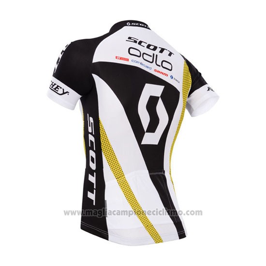 2014 Abbigliamento Ciclismo Scott Nero e Bianco Manica Corta e Salopette