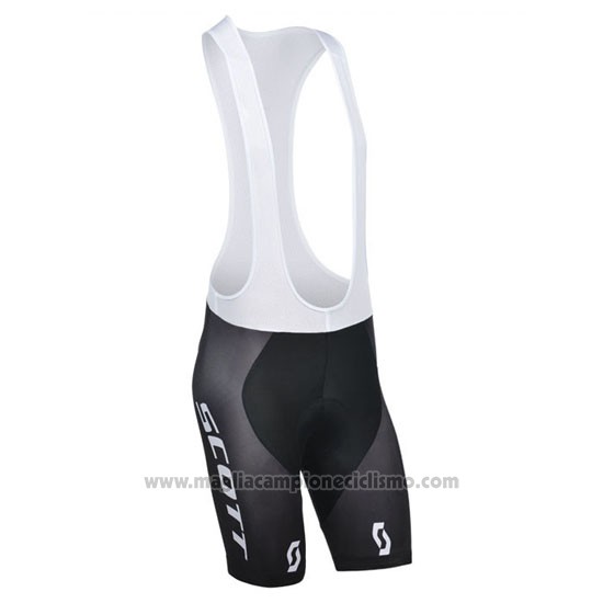 2014 Abbigliamento Ciclismo Scott Nero e Bianco Manica Corta e Salopette