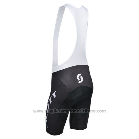 2014 Abbigliamento Ciclismo Scott Nero e Bianco Manica Corta e Salopette