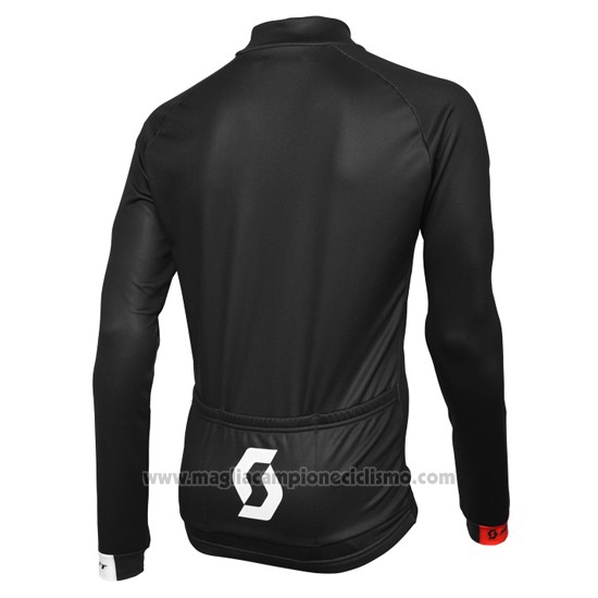 2016 Abbigliamento Ciclismo Scott Arancione e Nero Manica Lunga e Salopette