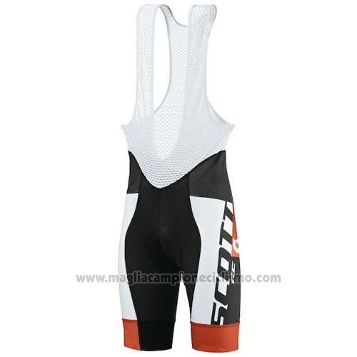 2016 Abbigliamento Ciclismo Scott Bianco Nero Manica Corta e Salopette