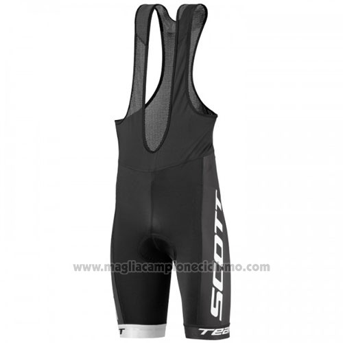 2016 Abbigliamento Ciclismo Scott Bianco e Blu Manica Corta e Salopette