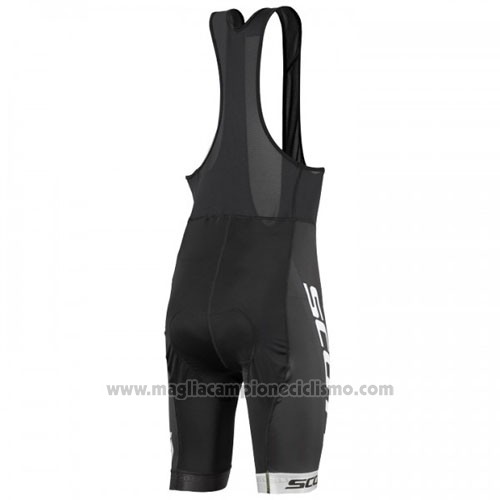2016 Abbigliamento Ciclismo Scott Bianco e Blu Manica Corta e Salopette