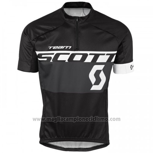 2016 Abbigliamento Ciclismo Scott Bianco e Nero Manica Corta e Salopette