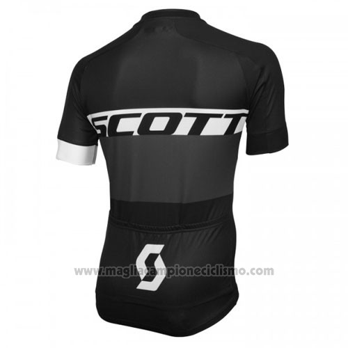 2016 Abbigliamento Ciclismo Scott Bianco e Nero Manica Corta e Salopette