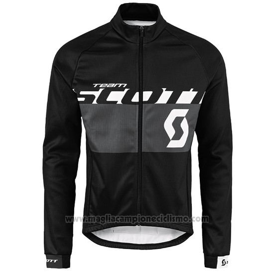 2016 Abbigliamento Ciclismo Scott Bianco e Nero Manica Lunga e Salopette