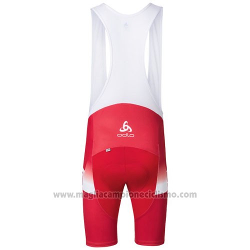 2016 Abbigliamento Ciclismo Scott Bianco e Rosso Manica Corta e Salopette