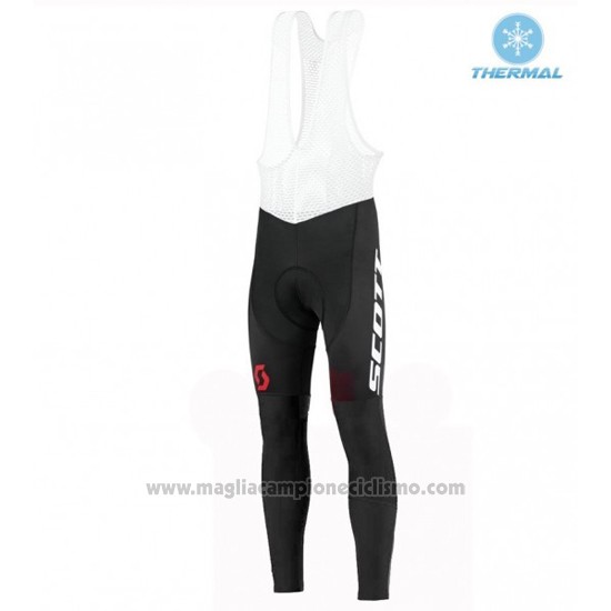 2016 Abbigliamento Ciclismo Scott Bianco e Rosso Manica Lunga e Salopette