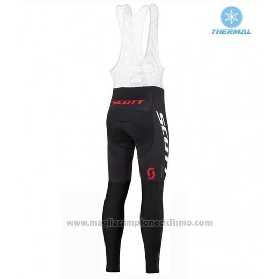2016 Abbigliamento Ciclismo Scott Bianco e Rosso Manica Lunga e Salopette