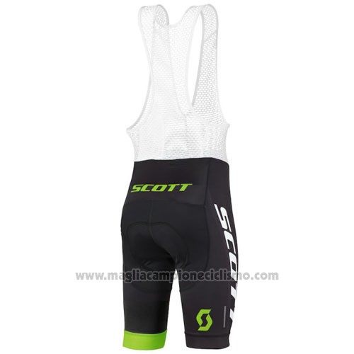 2016 Abbigliamento Ciclismo Scott Bianco e Verde Manica Corta e Salopette