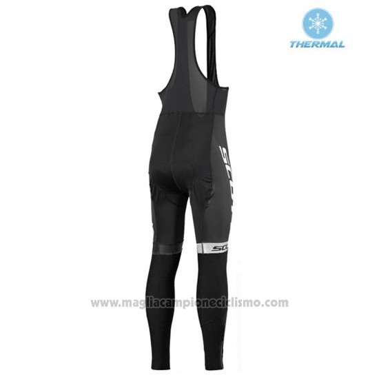 2016 Abbigliamento Ciclismo Scott Blu e Bianco Manica Lunga e Salopette