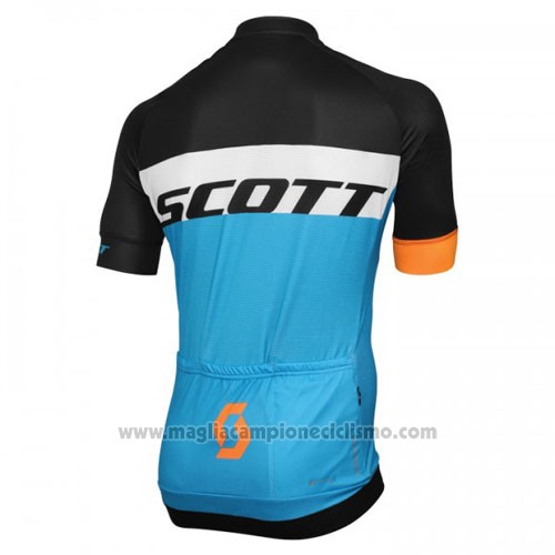 2016 Abbigliamento Ciclismo Scott Blu e Nero Manica Corta e Salopette