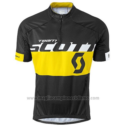 2016 Abbigliamento Ciclismo Scott Giallo Manica Corta e Salopette