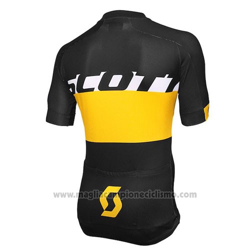 2016 Abbigliamento Ciclismo Scott Giallo Manica Corta e Salopette