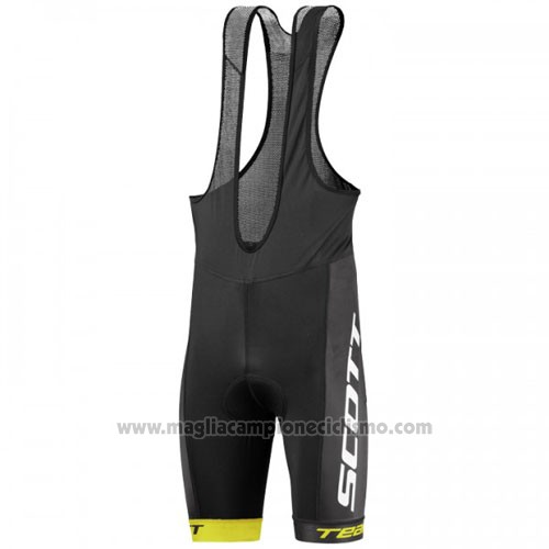 2016 Abbigliamento Ciclismo Scott Giallo Nero Manica Corta e Salopette
