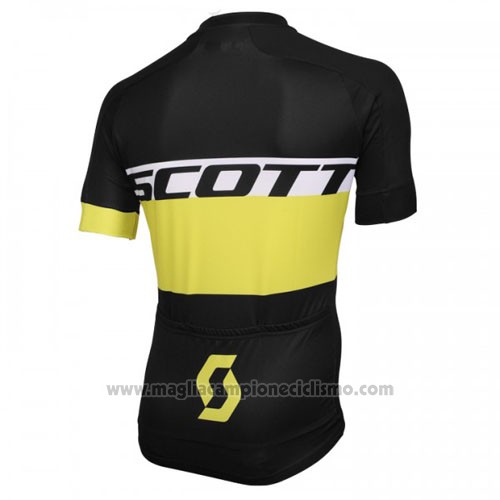 2016 Abbigliamento Ciclismo Scott Giallo Nero Manica Corta e Salopette