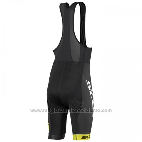 2016 Abbigliamento Ciclismo Scott Giallo Nero Manica Corta e Salopette