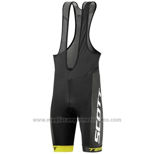 2016 Abbigliamento Ciclismo Scott Giallo e Nero Manica Corta e Salopette