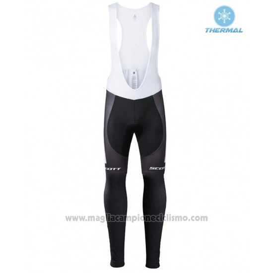 2016 Abbigliamento Ciclismo Scott Giallo e Nero Manica Lunga e Salopette