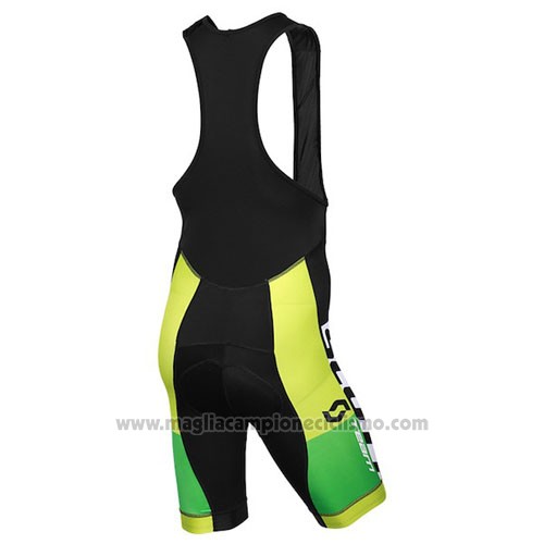 2016 Abbigliamento Ciclismo Scott Giallo e Verde Manica Corta e Salopette