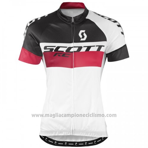 2016 Abbigliamento Ciclismo Scott Nero e Bianco Manica Corta e Salopette