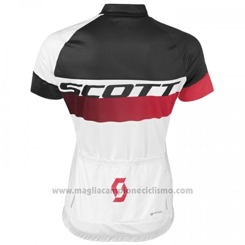 2016 Abbigliamento Ciclismo Scott Nero e Bianco Manica Corta e Salopette