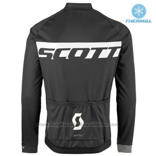2016 Abbigliamento Ciclismo Scott Nero e Bianco Manica Lunga e Salopette