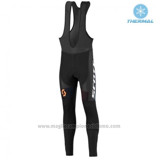 2016 Abbigliamento Ciclismo Scott Nero e Blu Manica Lunga e Salopette
