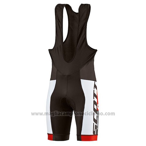 2016 Abbigliamento Ciclismo Scott Nero e Rosso Manica Corta e Salopette