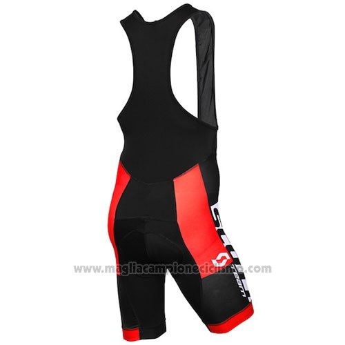 2016 Abbigliamento Ciclismo Scott Nero e Rosso Manica Corta e Salopette