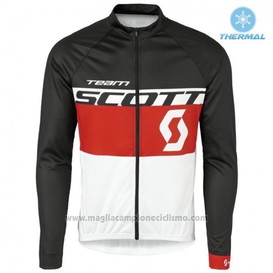 2016 Abbigliamento Ciclismo Scott Nero e Rosso Manica Lunga e Salopette