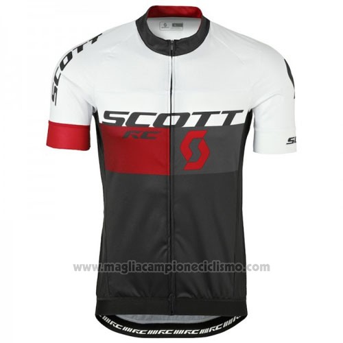 2016 Abbigliamento Ciclismo Scott Rosso e Bianco Manica Corta e Salopette
