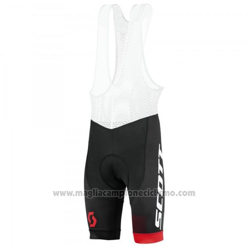 2016 Abbigliamento Ciclismo Scott Rosso e Bianco Manica Corta e Salopette