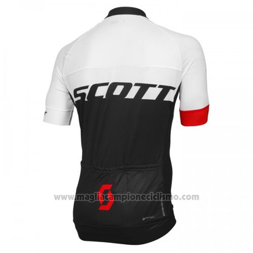 2016 Abbigliamento Ciclismo Scott Rosso e Bianco Manica Corta e Salopette
