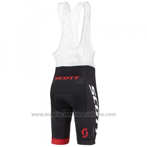 2016 Abbigliamento Ciclismo Scott Rosso e Bianco Manica Corta e Salopette