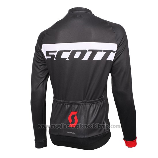 2016 Abbigliamento Ciclismo Scott Rosso e Nero Manica Lunga e Salopette