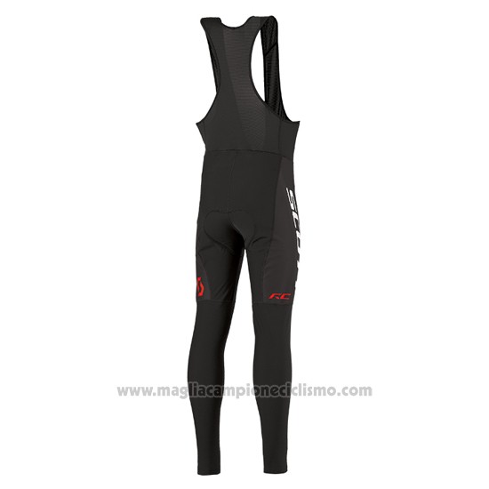 2016 Abbigliamento Ciclismo Scott Rosso e Nero Manica Lunga e Salopette