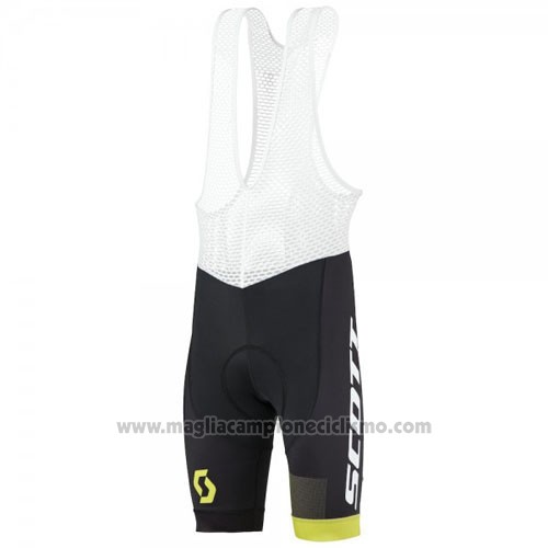 2016 Abbigliamento Ciclismo Scott Verde e Nero Manica Corta e Salopette