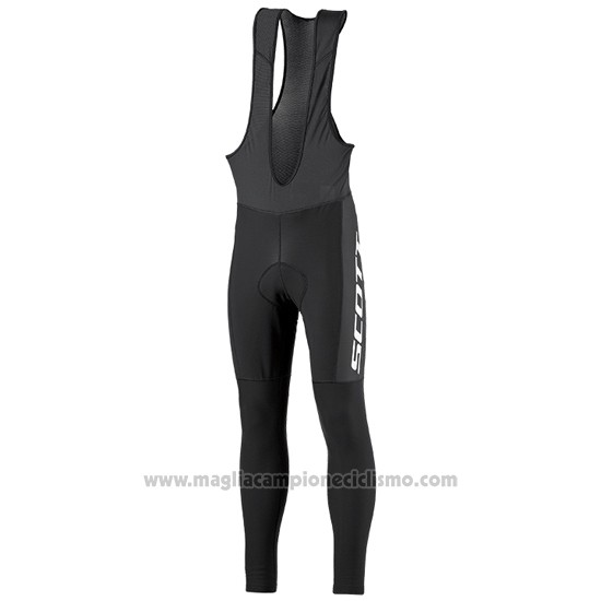 2016 Abbigliamento Ciclismo Scott Verde e Nero Manica Lunga e Salopette