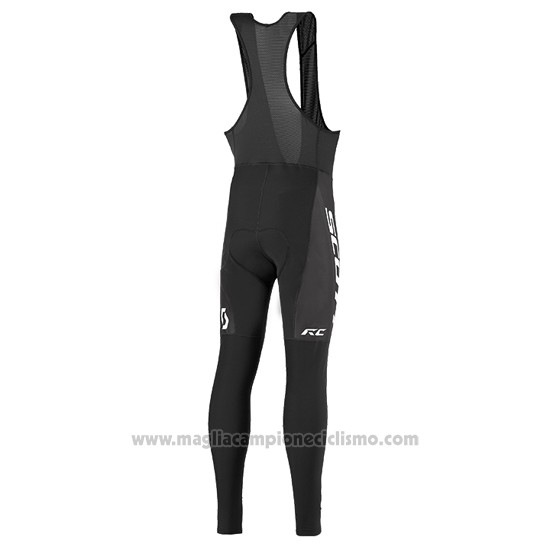 2016 Abbigliamento Ciclismo Scott Verde e Nero Manica Lunga e Salopette