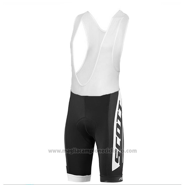2017 Abbigliamento Ciclismo Scott Bianco Manica Corta e Salopette